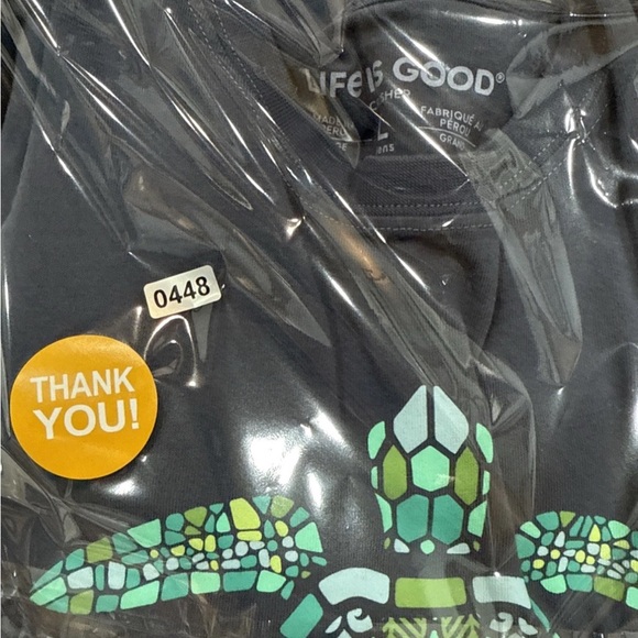 Life Is Good Large Mandala Turtle Crusher T Shirt Blue Travel Beach Summer Tee - Picture 10 of 10